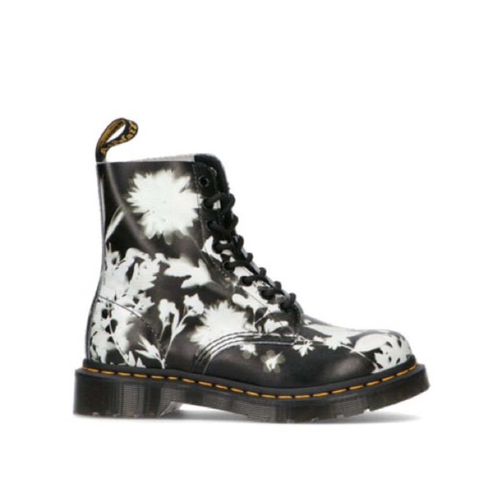 DR MARTENS 1460 Leather Lace Up Boots - Floral Shadow